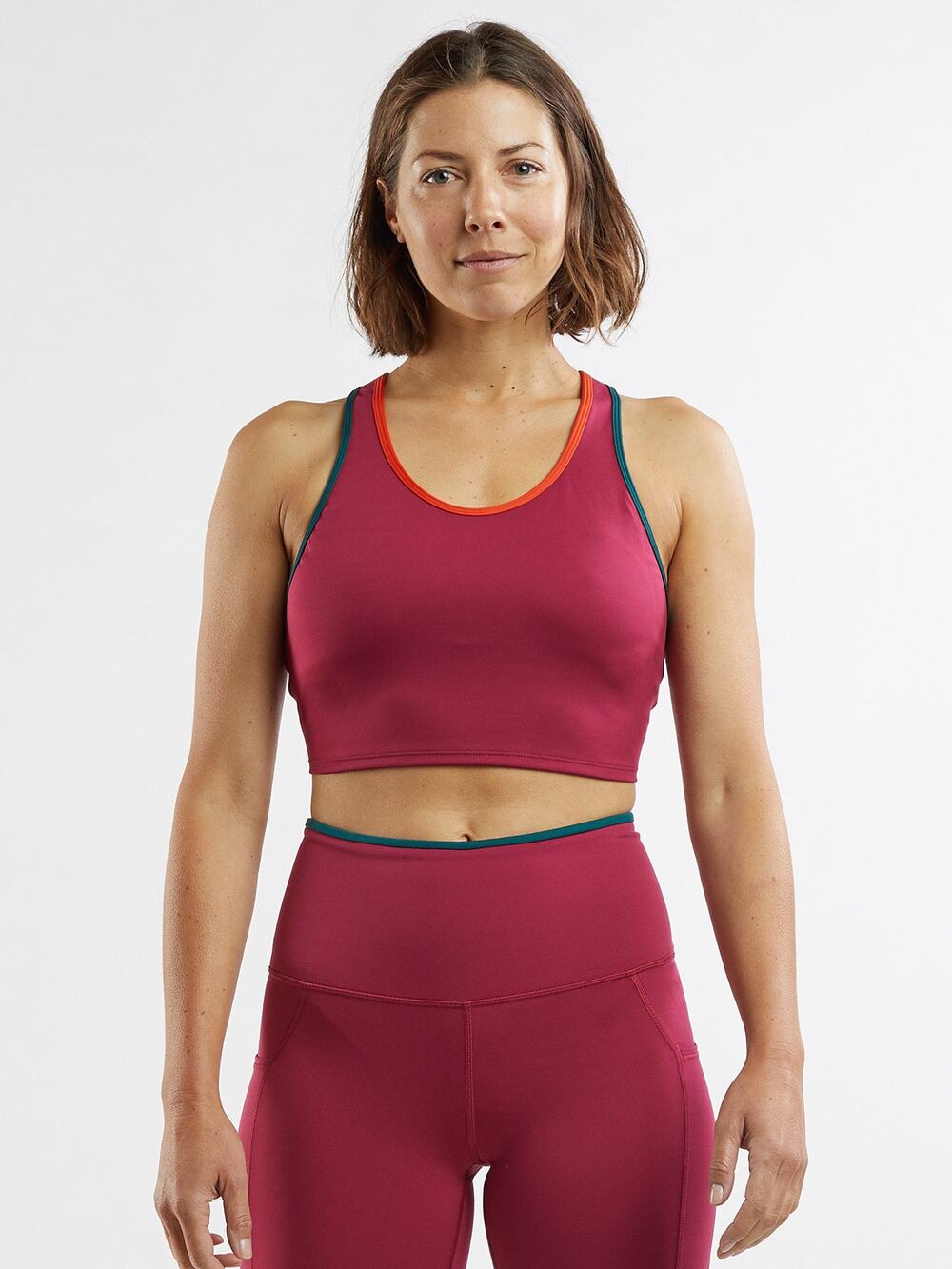 Cotopaxi Calenta Cropped Bra Top Maroon Small